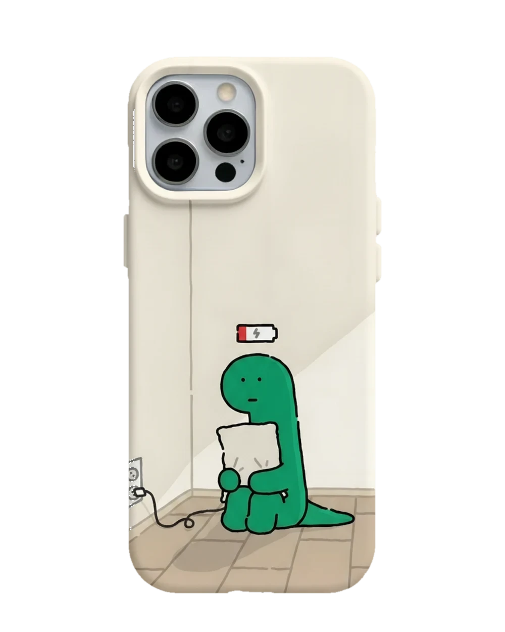 Şarjı Biten Dinozor telefon kılıfı