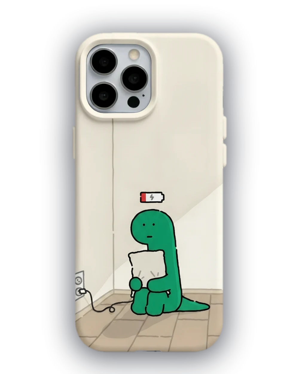 Şarjı Biten Dinozor telefon kılıfı