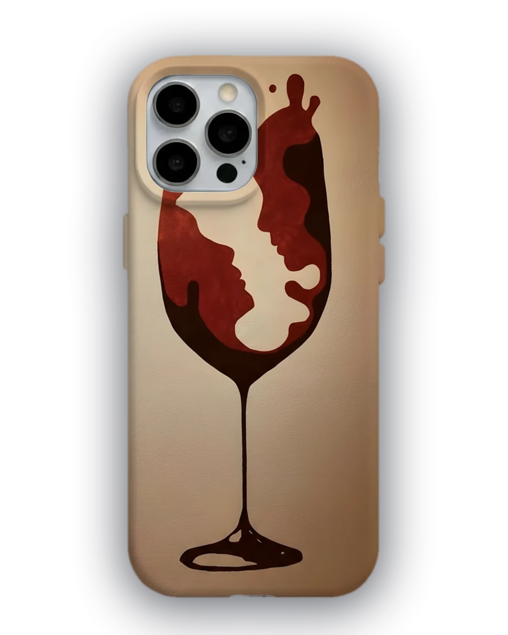 Çift Siluet Sanat telefon kılıfı