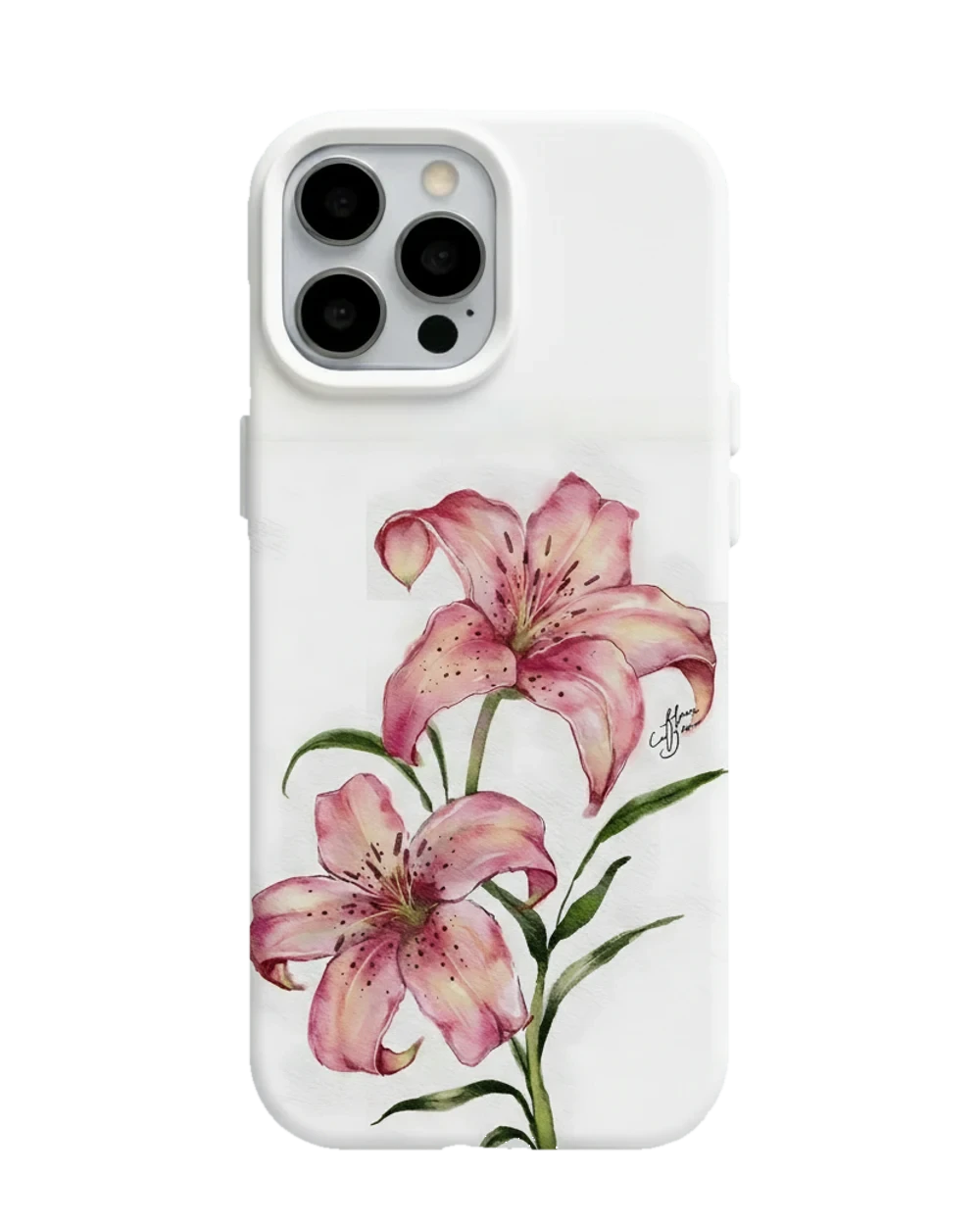 Sulu Boya Zambak telefon kılıfı