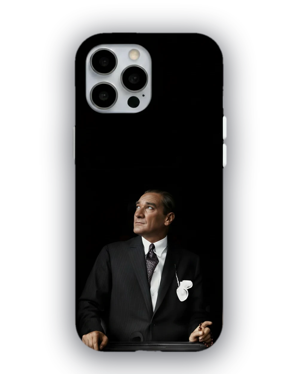 Atatürk Portre Siyah telefon kılıfı