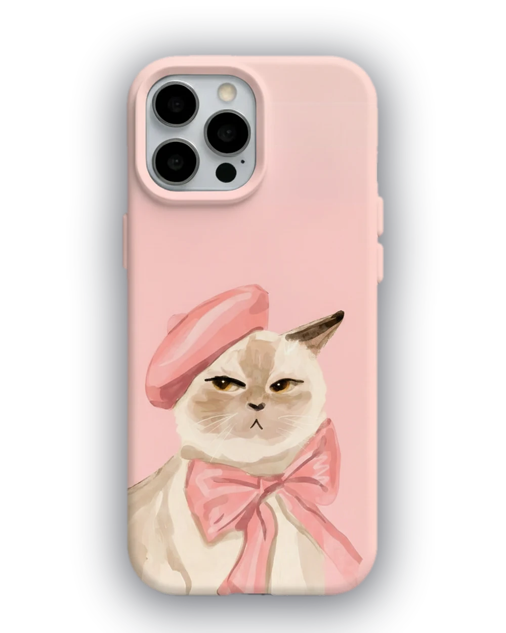 Bereli Fiyonklu Kedi telefon kılıfı