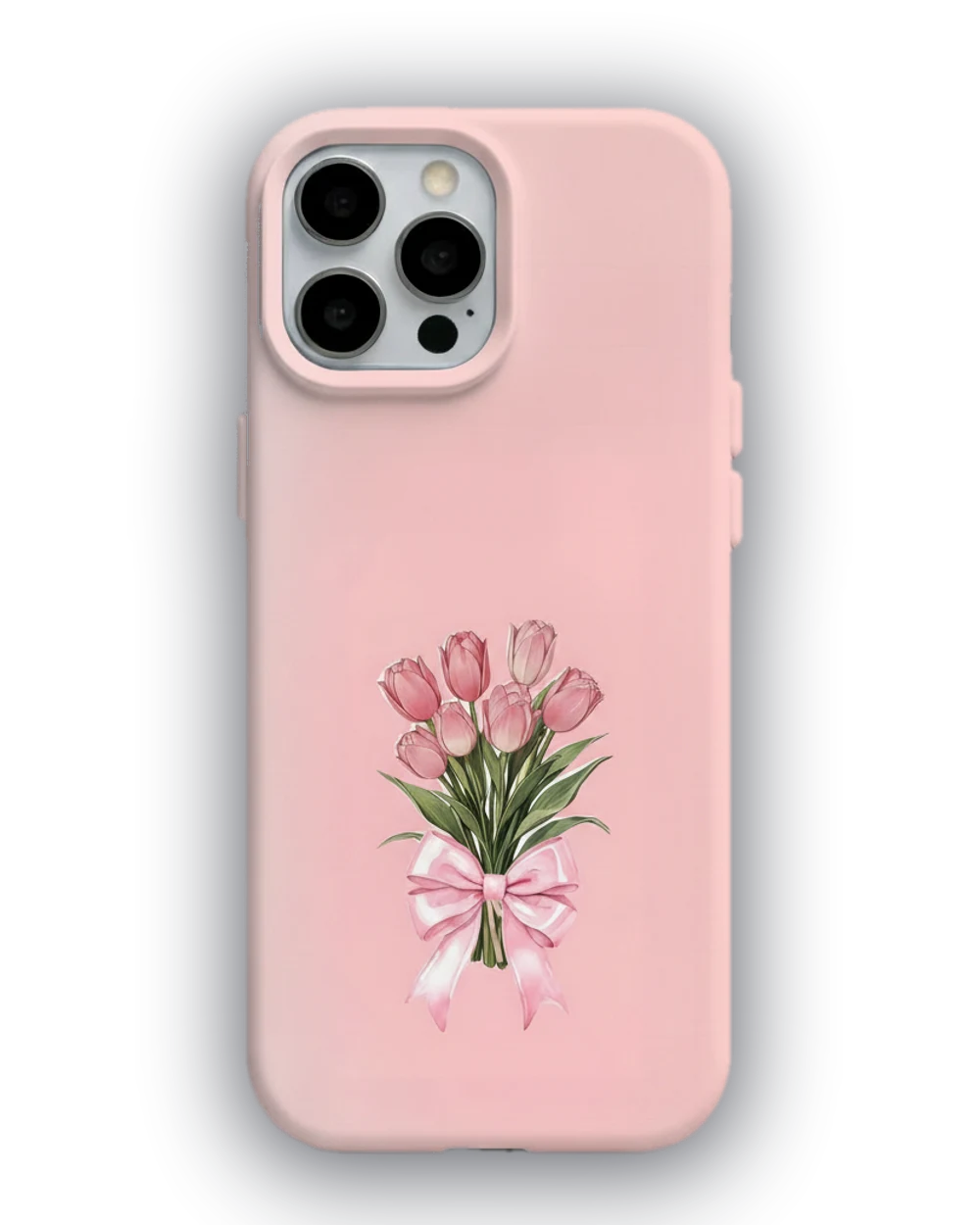 Fiyonklu Lale Buketi Pembe telefon kılıfı