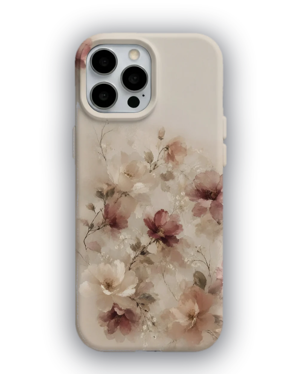 Toprak Tonlu Çiçekler telefon kılıfı