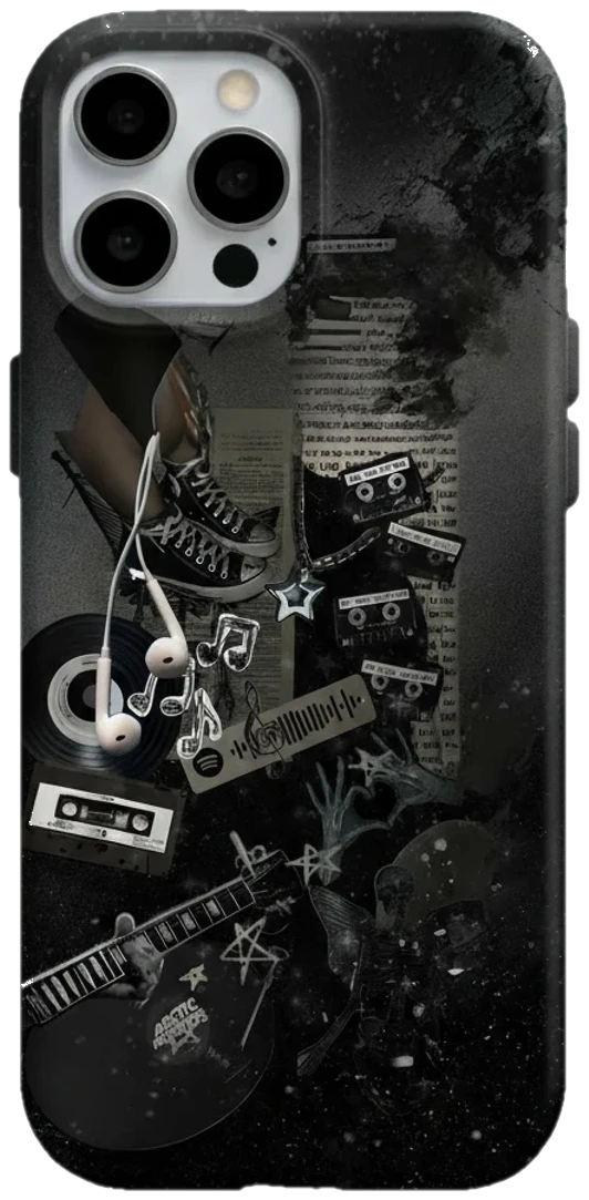 Kaset ve Gitar telefon kılıfı