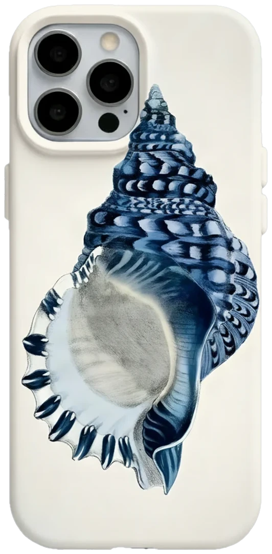 Mavi Deniz Kabuğu telefon kılıfı