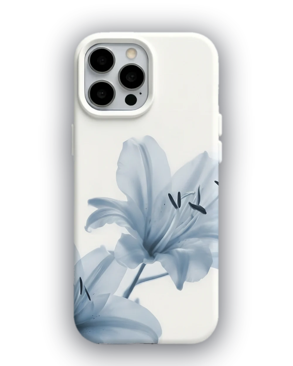 Buz Mavisi Zambak telefon kılıfı