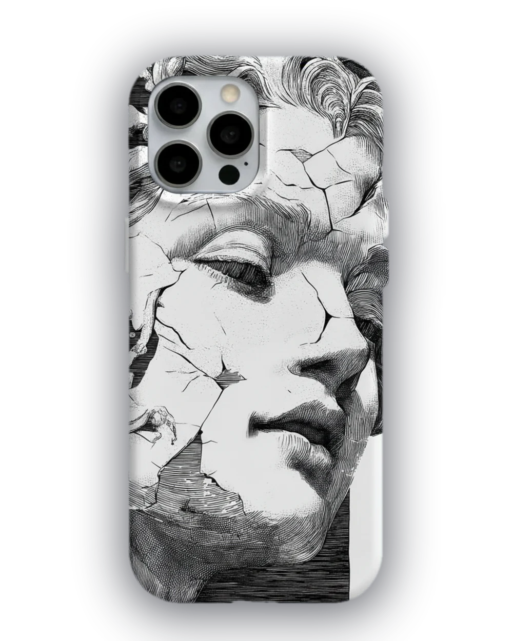 Çatlak Heykel Çizim telefon kılıfı