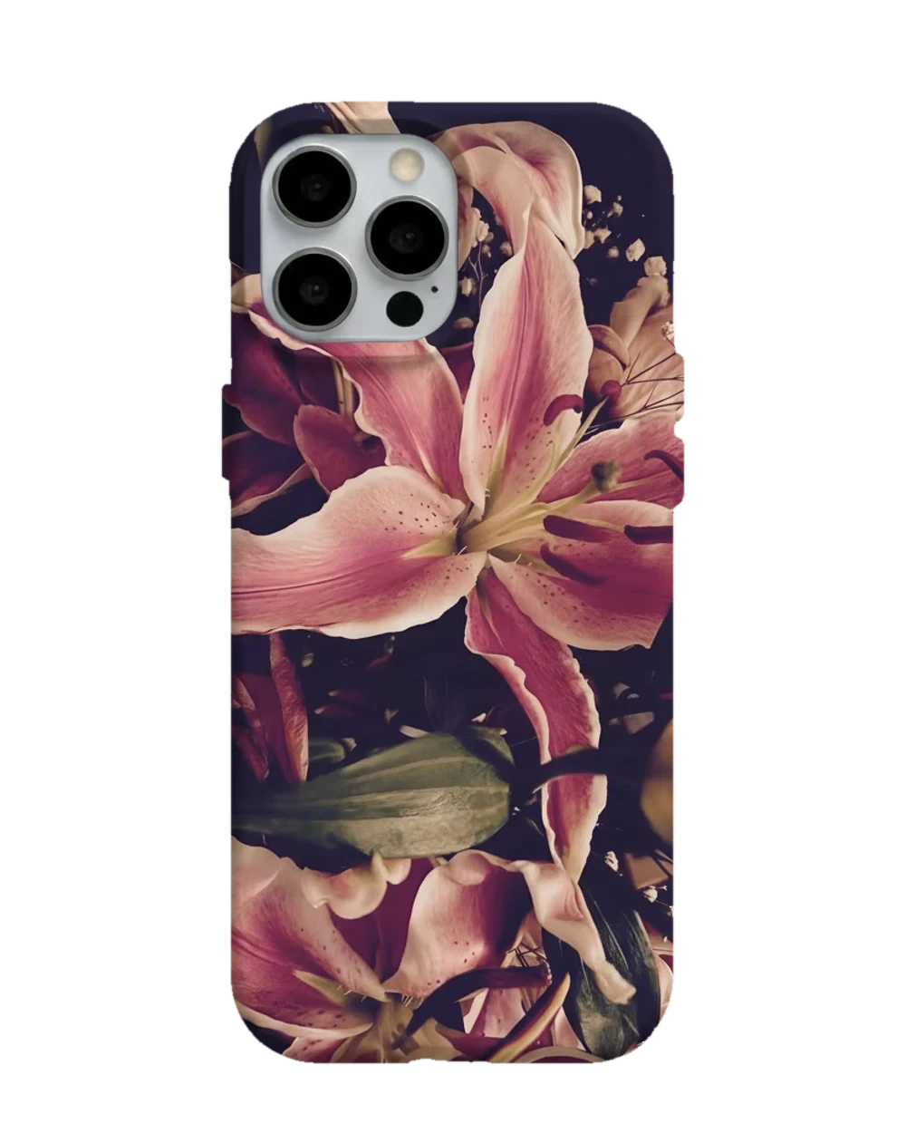 Koyu Zambak Bahçesi telefon kılıfı