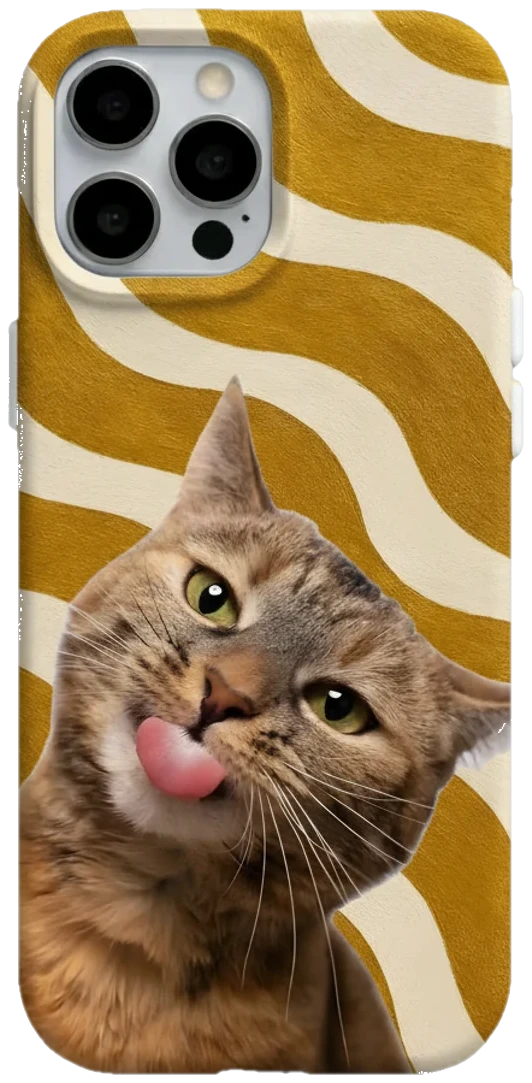 Dil Çıkaran Kedi telefon kılıfı