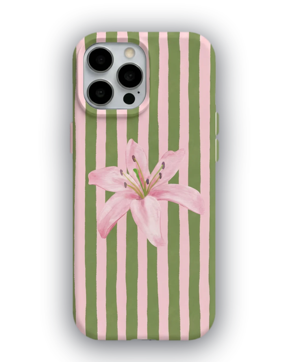 Çizgili Zambak telefon kılıfı
