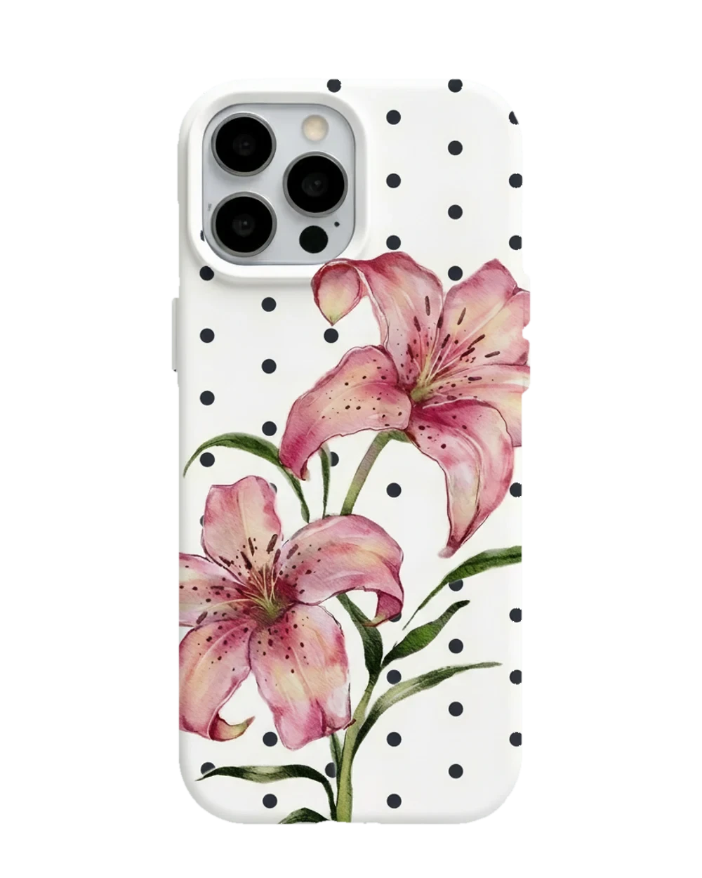 Puantiyeli Zambak telefon kılıfı