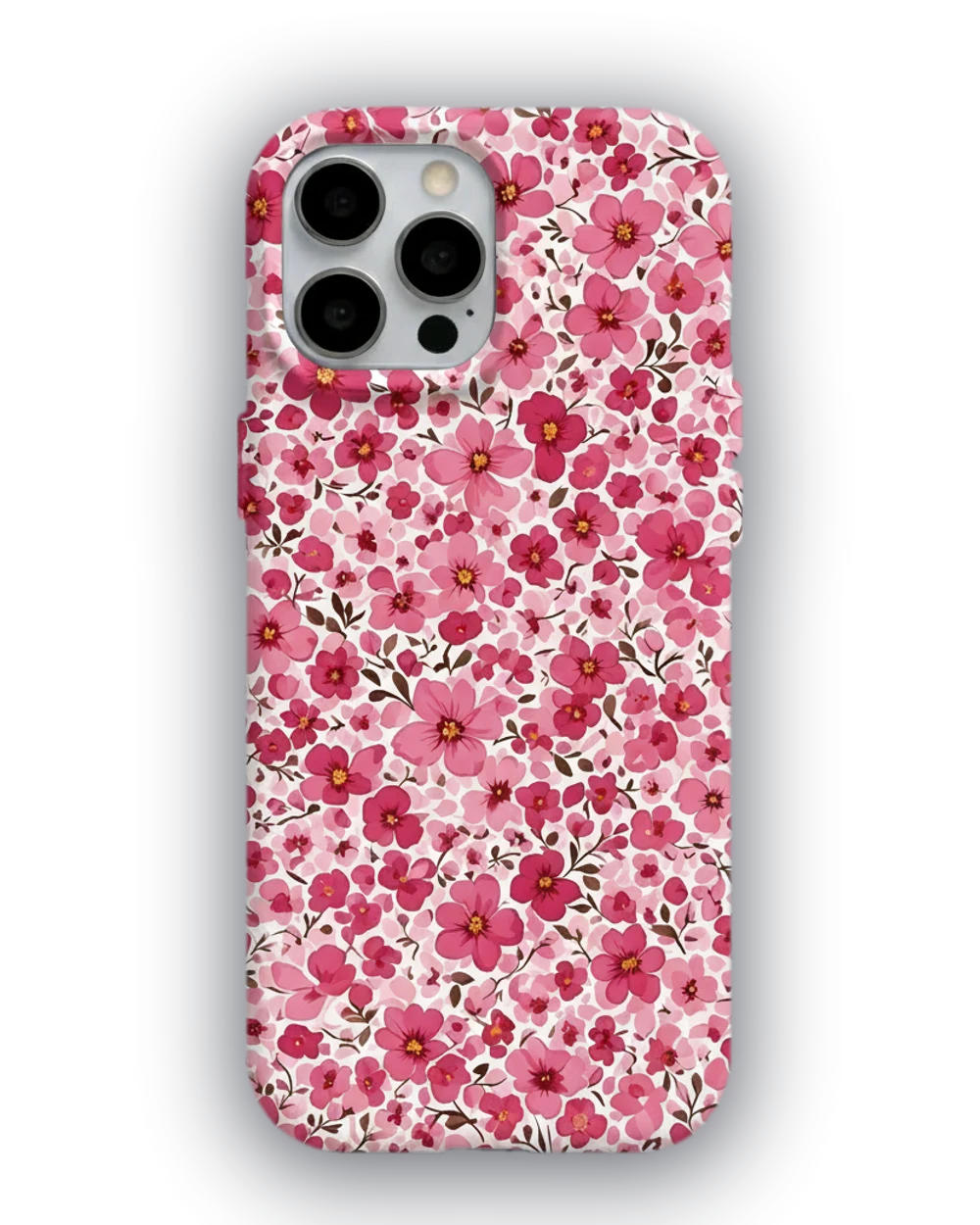 Pembe Çiçek Deseni telefon kılıfı