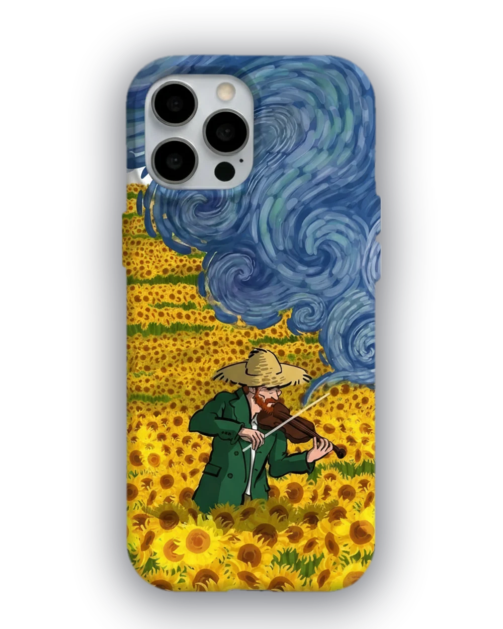 Ayçiçekleri ve Kemancı telefon kılıfı