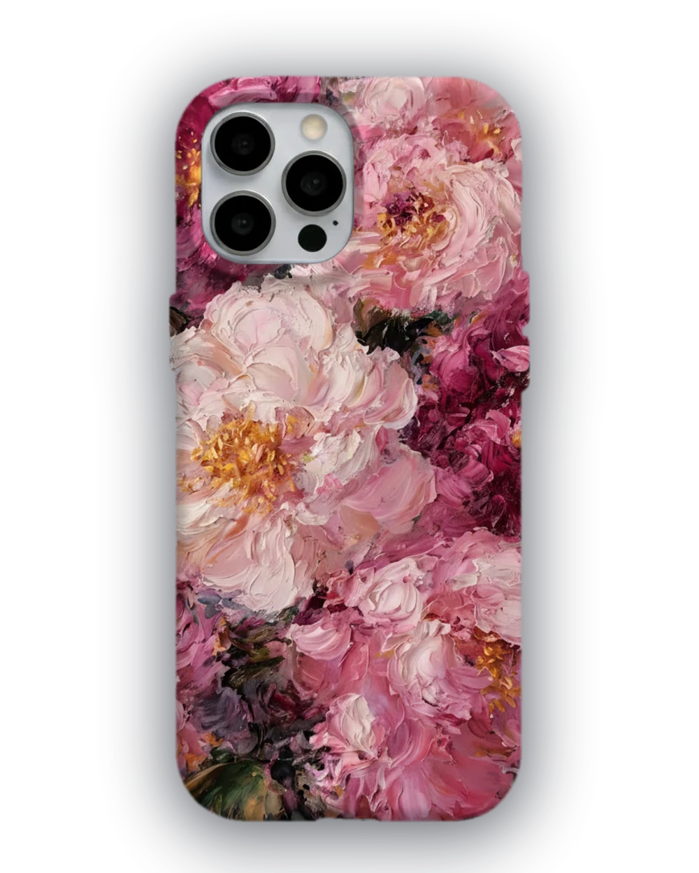 Pembe Şakayık Tablosu telefon kılıfı