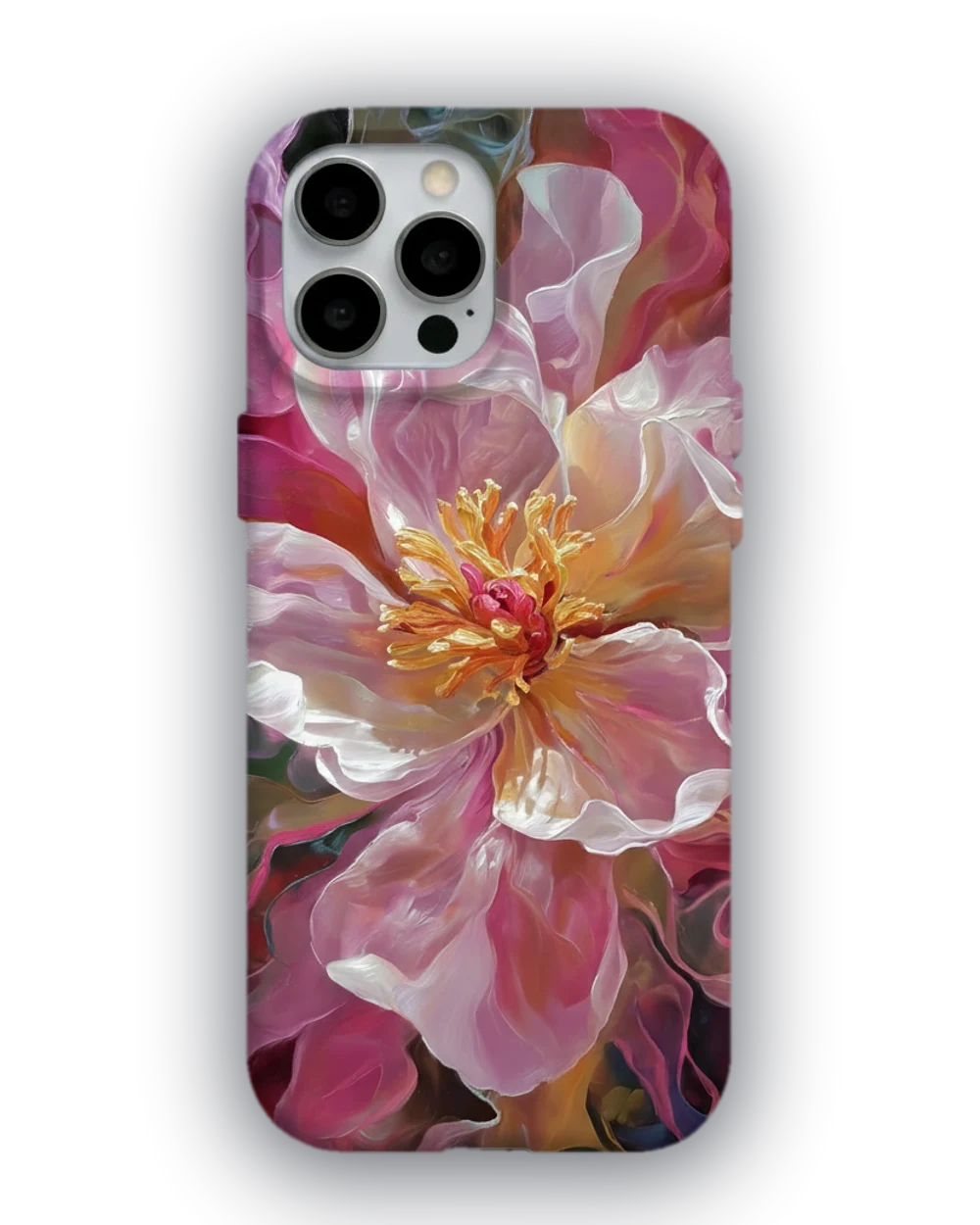 Dev Pembe Çiçek telefon kılıfı