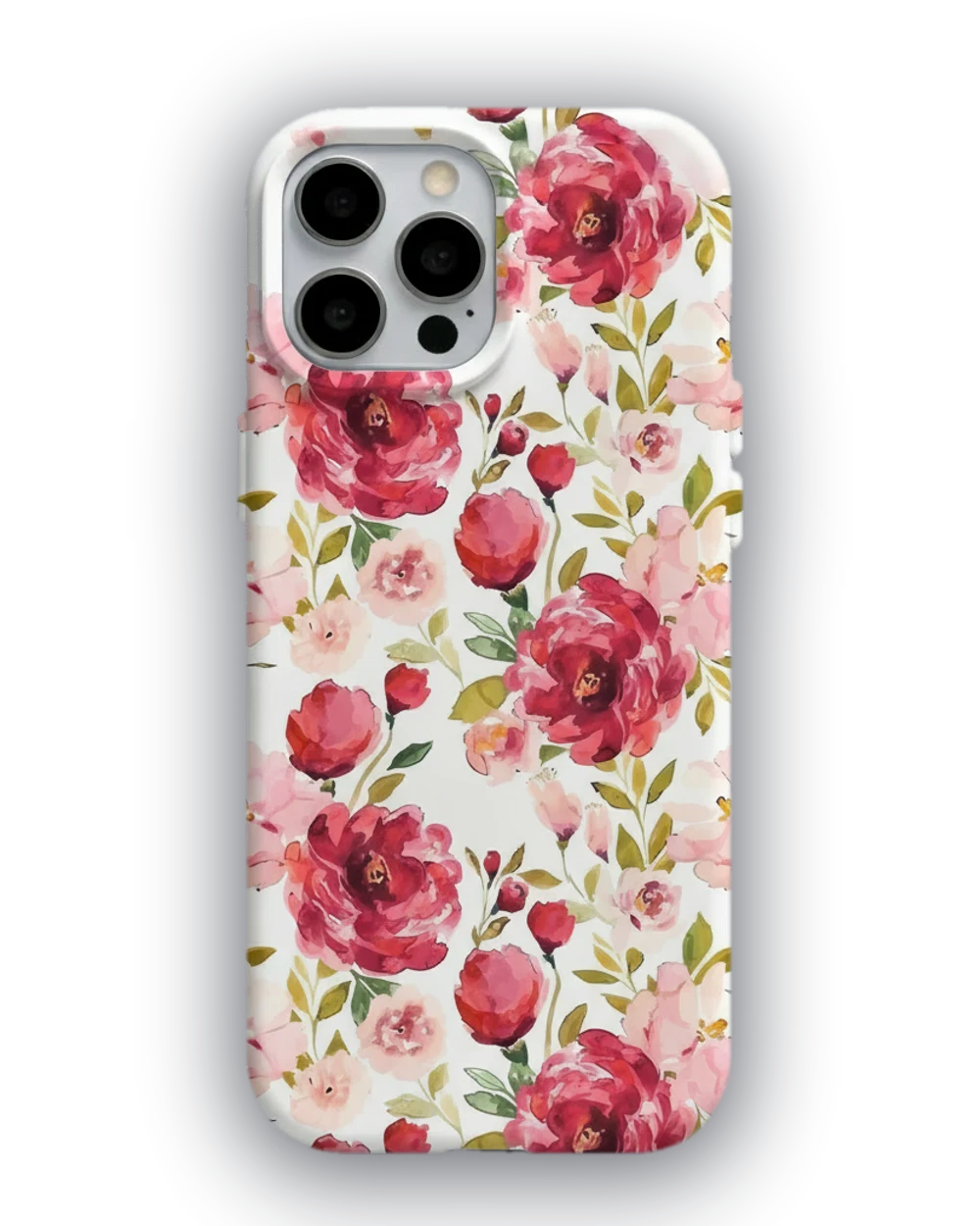 Sulu Boya Kırmızı Güller telefon kılıfı